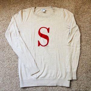 🔥3/$25 OLD NAVY Initial "S" Pullover Sweater EUC